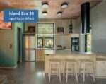 Island Eco 38 Black شفاط مطبخ جزيرة مناسب للمطابخ العصرية المفتوحة