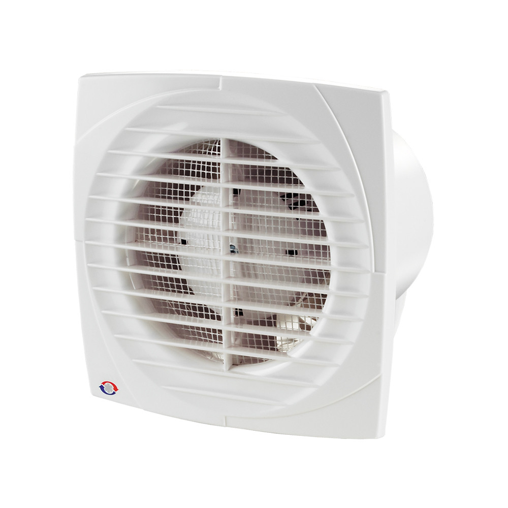 D-series 100 D Exhaust Fan, 100 mm Diameter, 95 m³/h, Whiteشفاط تهوية اوكراني لشباك المطبخ و الحمام