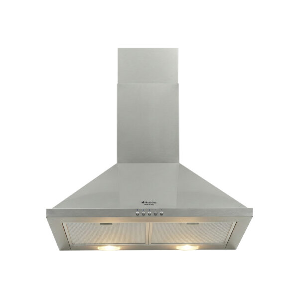 TurboLine Pyramid Kitchen Hood, 60 cm, 4 Speeds 1200 m³/h, Silver - Classica Plus 60